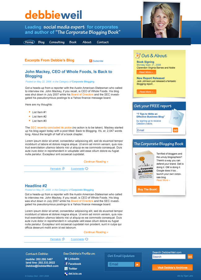 Debbie Weil Blog & Website