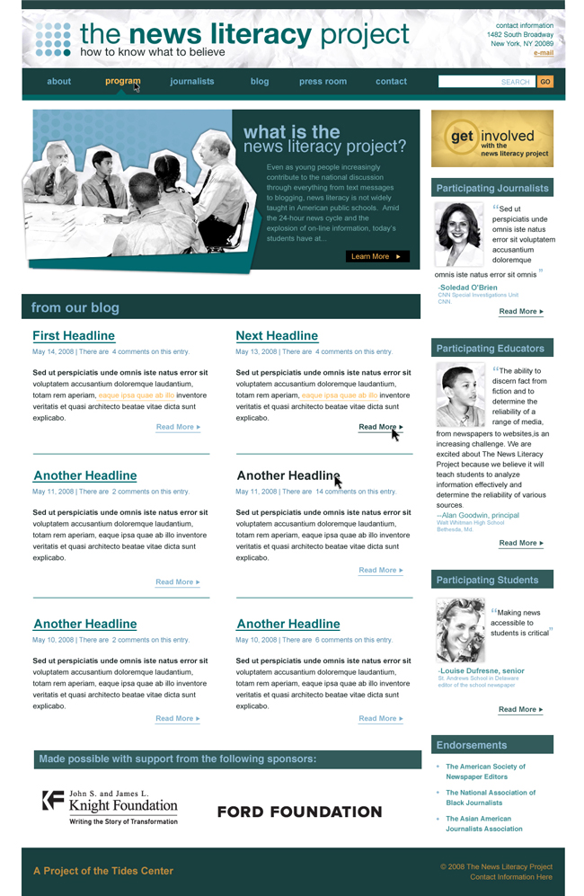 The News Literacy Project Website