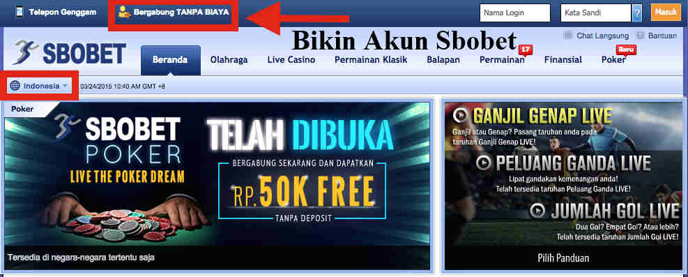 Bikin Akun Sbobet Sebelum Memulai Bermain Judi Online